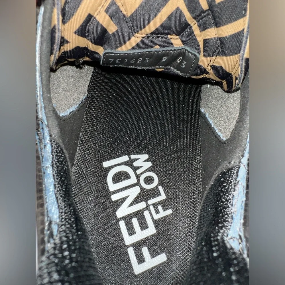 FENDI Flow FF Nylon Transparent Mix Media Logo Sneakers  UK 9 - US 10 - EU 43